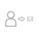 お客様がメールを送信している画像